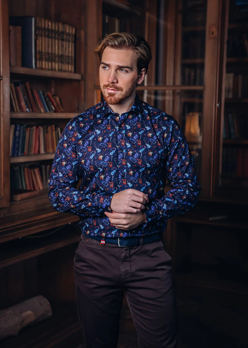 T-shirt Musique à Guitares Variées A Fish Named Fred Marine – Image 5