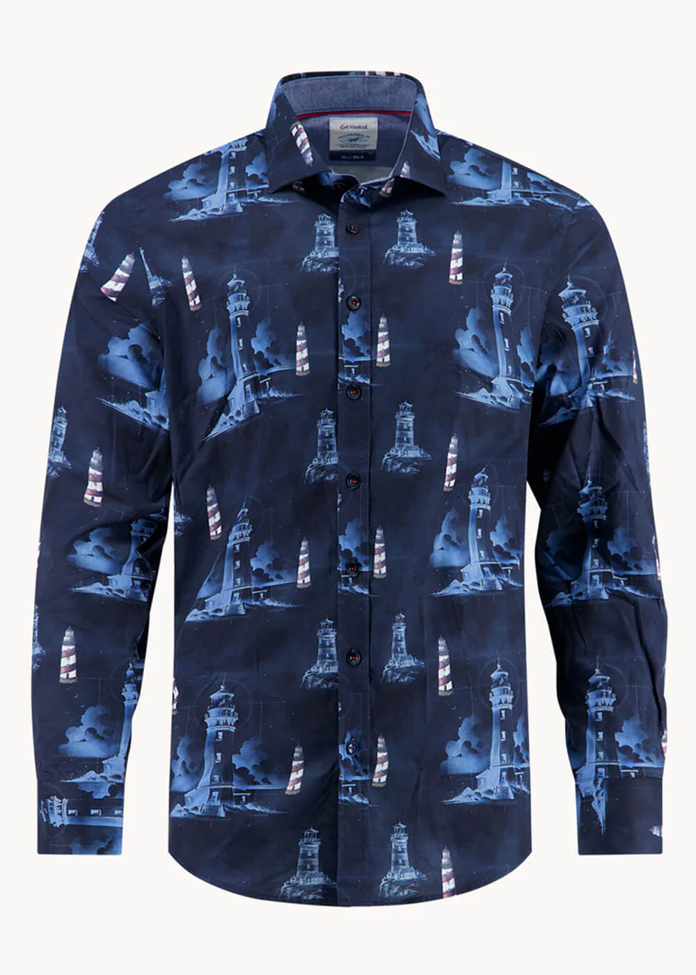 A Fish Named Fred Lighthouse Shirt Navy – Image 2