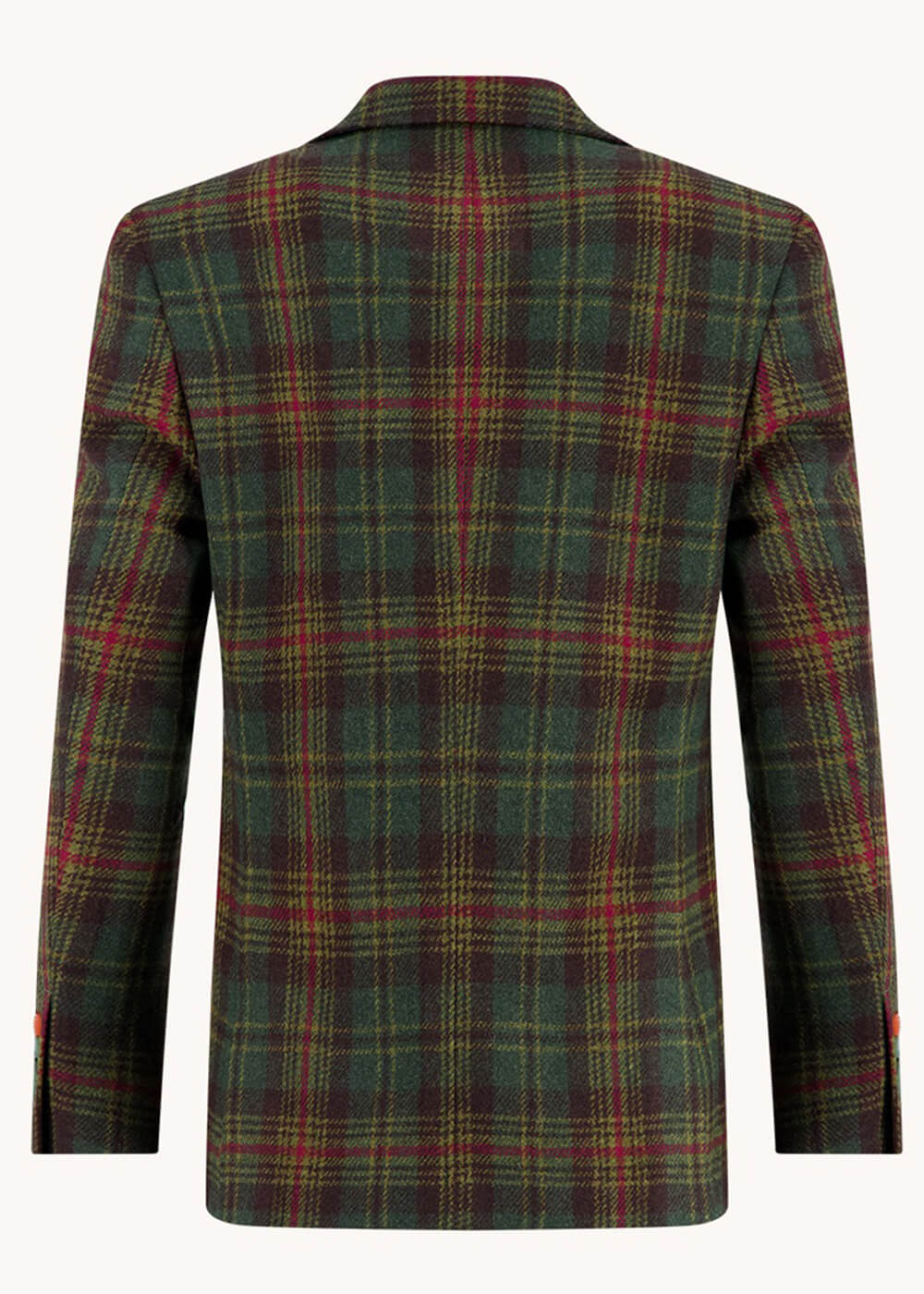 A Fish Named Fred Blazer en Laine Tartan Vert Foncé – Image 4