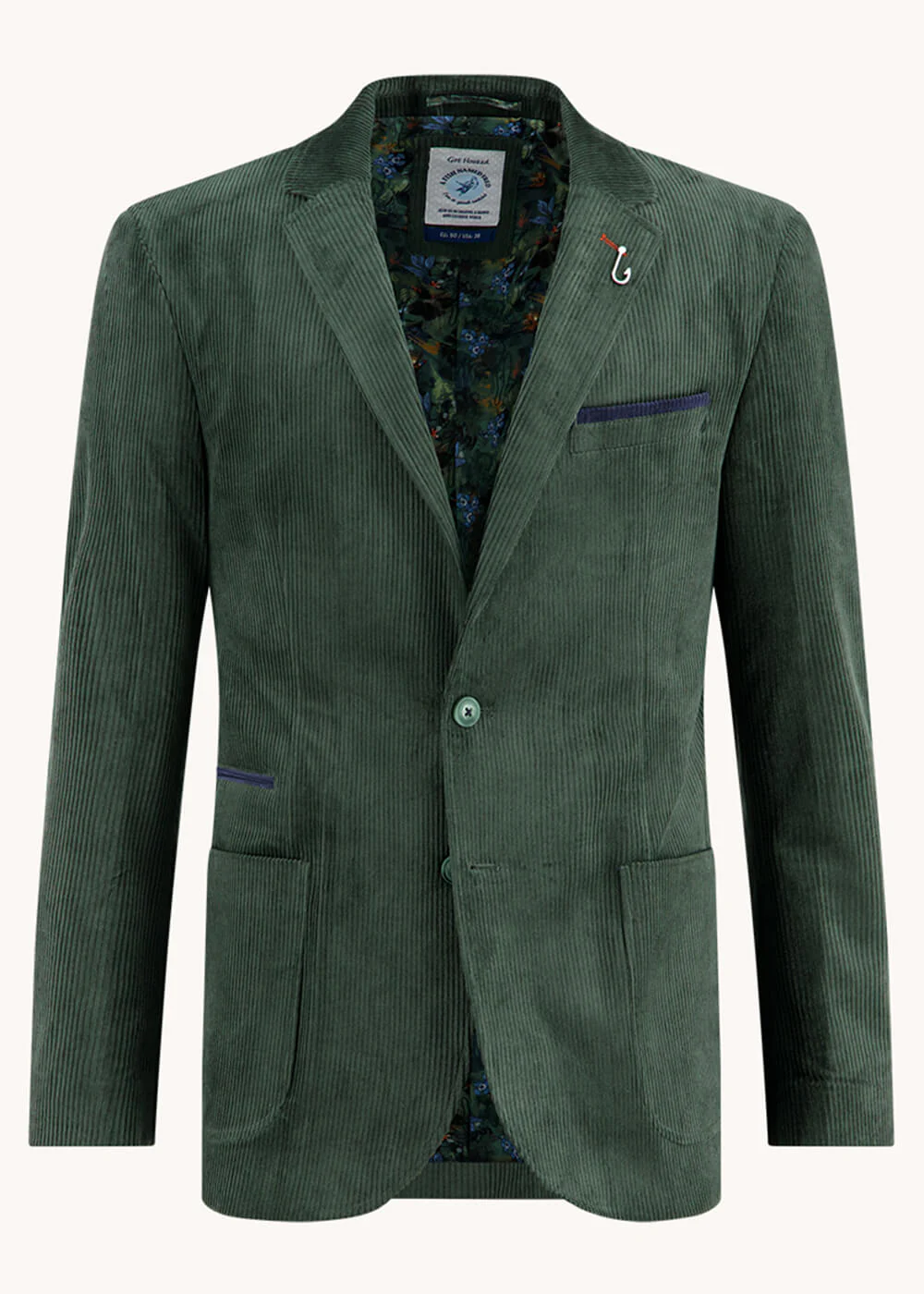 A Fish Named Fred Rib Corduroy Blazer Groen – Image 2