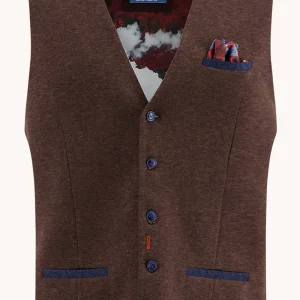 A Fish Named Fred Pique Gilet Bruin