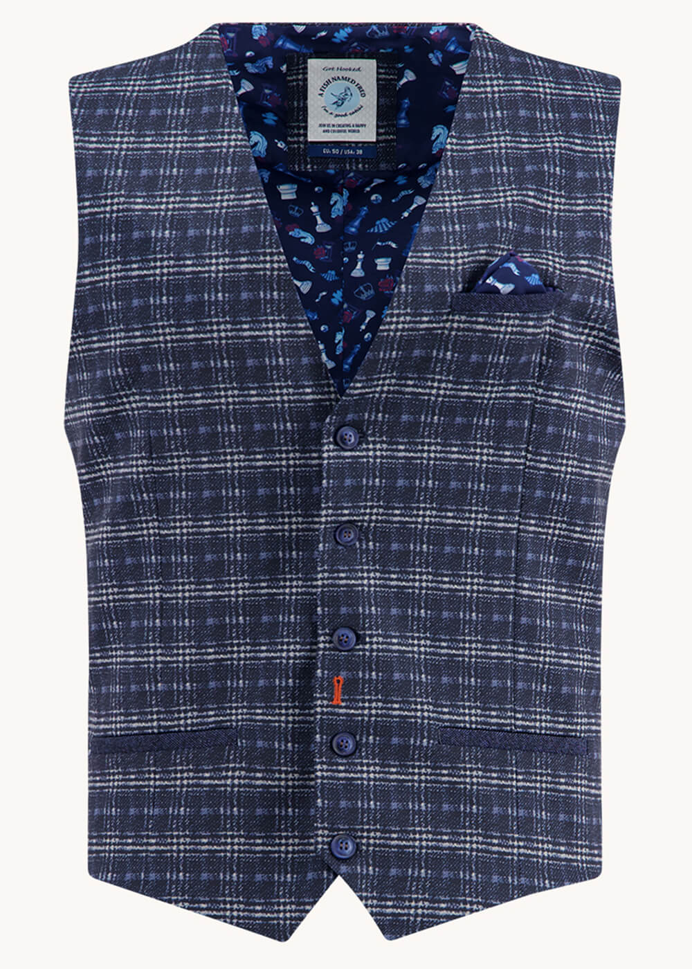 Gilet de Voyage A Fish Named Fred Bleu – Image 2