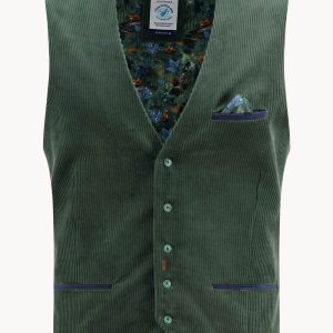 A Fish Named Fred Rib Gilet Donkergroen