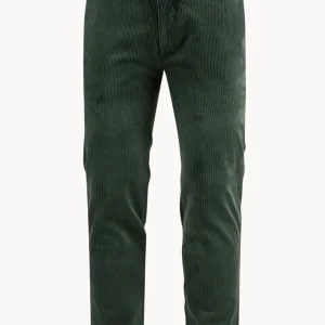 Pantalon en Velours Côtelé A Fish Named Fred Vert Foncé