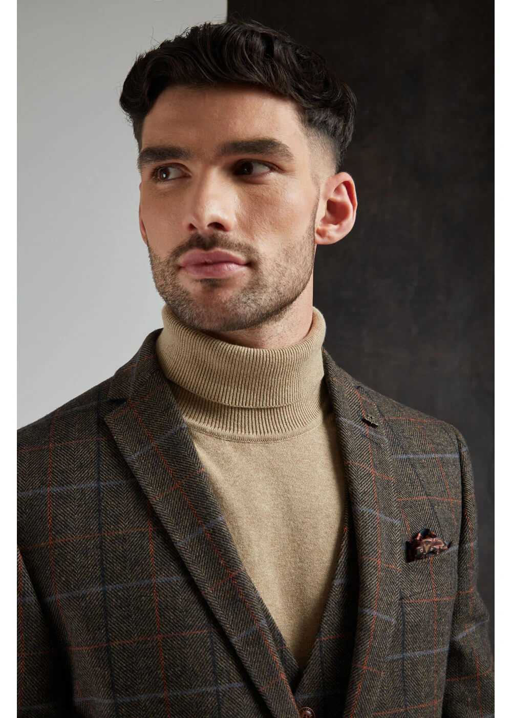 Antique Rogue Veste Herringbone Doyle pour Homme Marron Orange