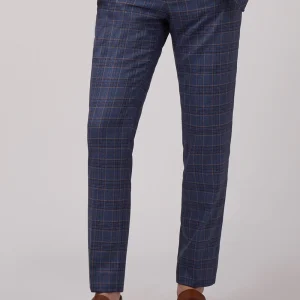 Antique Rogue Heren Buick Overcheck Pantalon Broek Navy