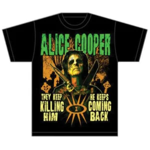 Band Shirts Alice Cooper Graveyard T-Shirt Zwart
