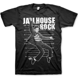 Band Shirts Elvis Presley Jailhouse Rock T-Shirt Zwart