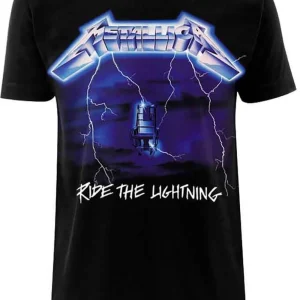 Band Shirts Metallica Ride The Lightning Tracks T-Shirt Zwart