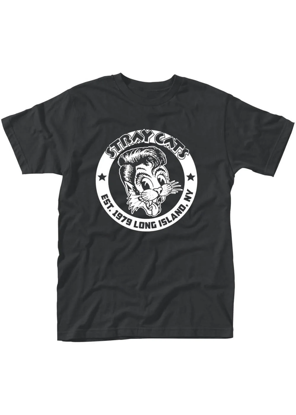 Band Shirts Stray Cats Est. 1979 T-Shirt Zwart – Image 2