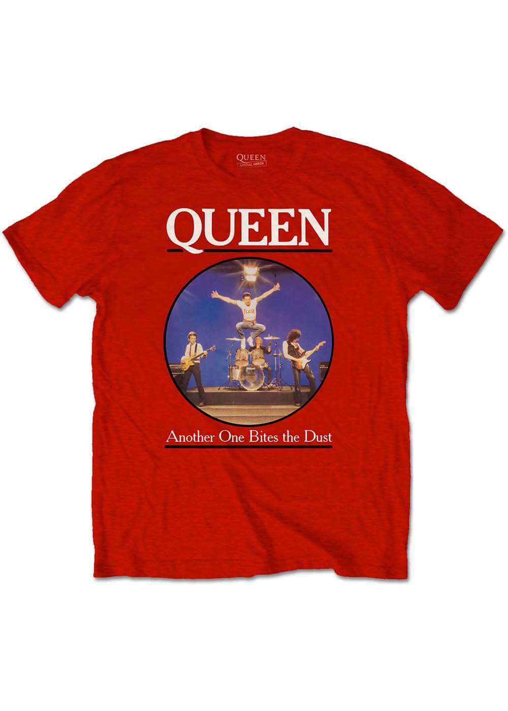 Band Shirts Queen Another One Bites The Dust T-Shirt Rouge