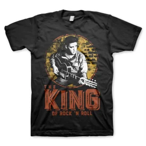 Band Shirts Elvis Presley King Of Rock 'n Roll T-Shirt Zwart