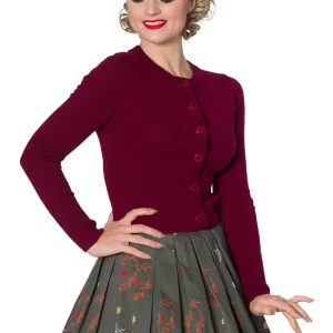 Banned Dolly 50's Cardigan Bourgogne