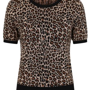 Banned Haut Leopard Jacquard Retro Sheena Ivoire
