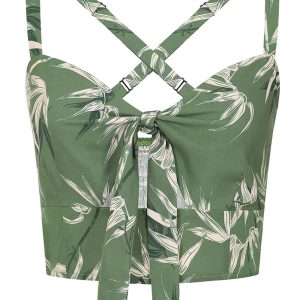 Banned Aurora Bamboo Crop Top Vert