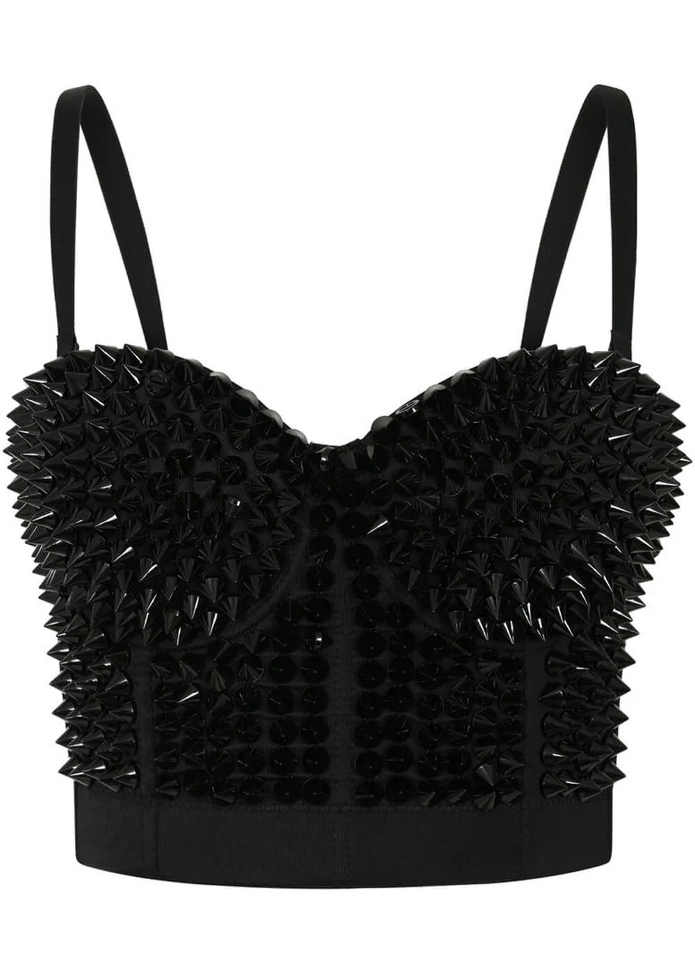 Banned Alternative Xenia Spike Bustier Top Noir – Image 2