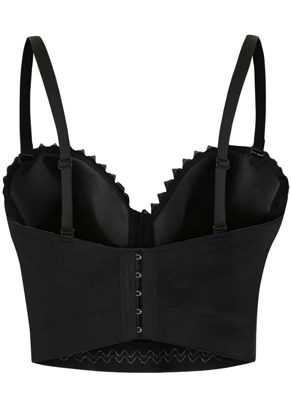 Banned Alternative Xenia Spike Bustier Top Noir – Image 4