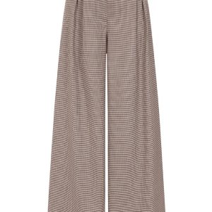 Banned Eliza Houndstooth Pantalon Années 40 Brun