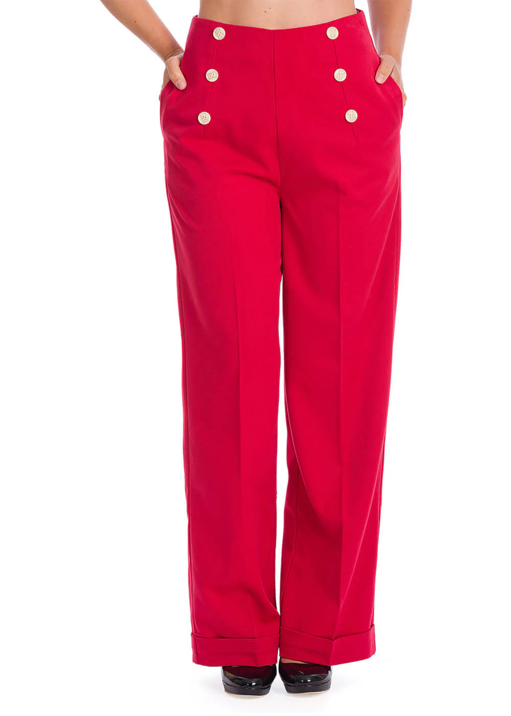 Adventures Ahead Pantalon Années 40 Rouge – Image 2