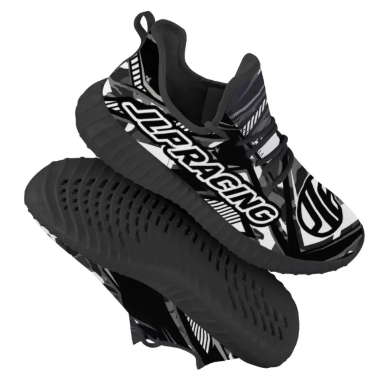 Baskets noir - blanc JLP RACING – Image 2