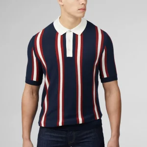 Ben Sherman Mod Polo Rugby Tricoté Marine