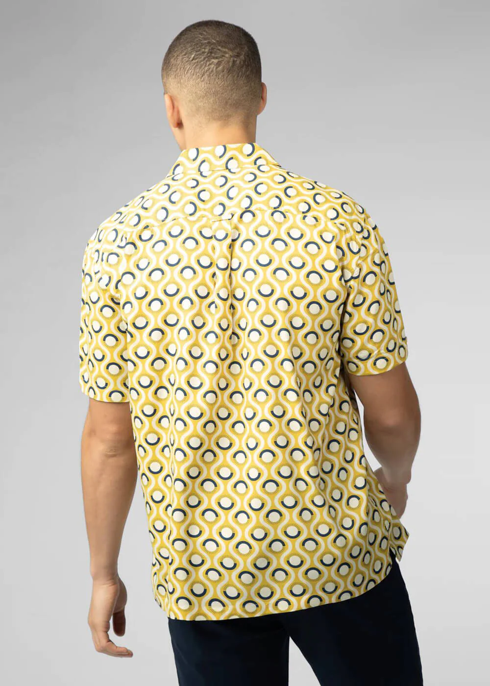 Ben Sherman Chemise Geo Rétro Jaune Tournesol – Image 5