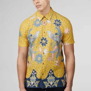 Chemise Botanique Abstraite Ben Sherman Jaune Tournesol