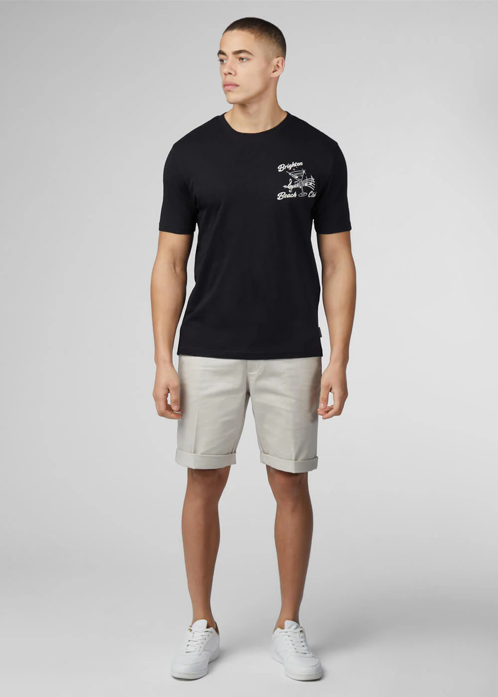 Ben Sherman Brighton Beach Club T-shirt Noir – Image 4
