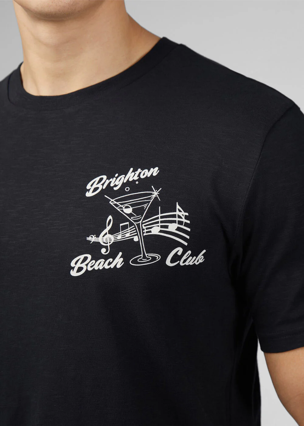 Ben Sherman Brighton Beach Club T-shirt Noir – Image 7