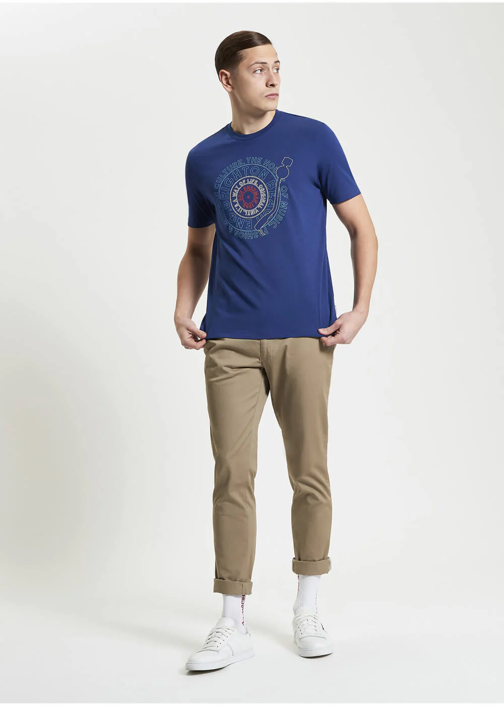 T-shirt Ben Sherman Record Target Bleu – Image 6