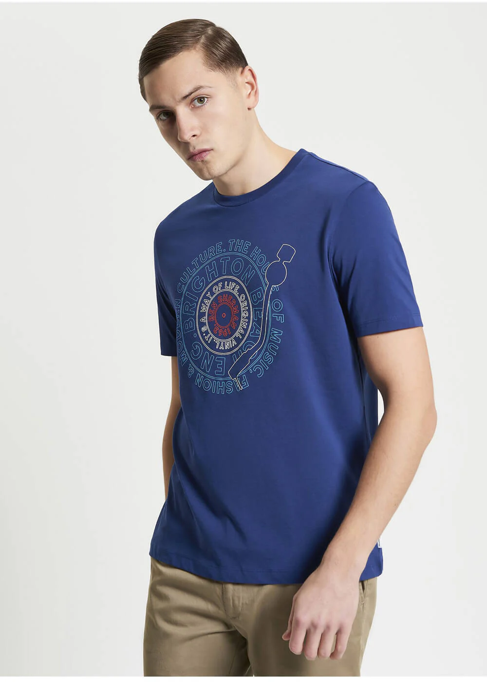 T-shirt Ben Sherman Record Target Bleu