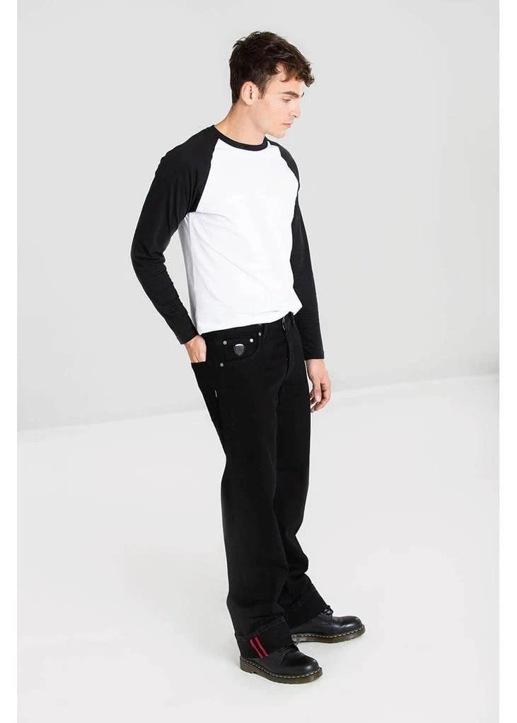 Chet Rock Heren Slim Jim Jeans Zwart – Image 4