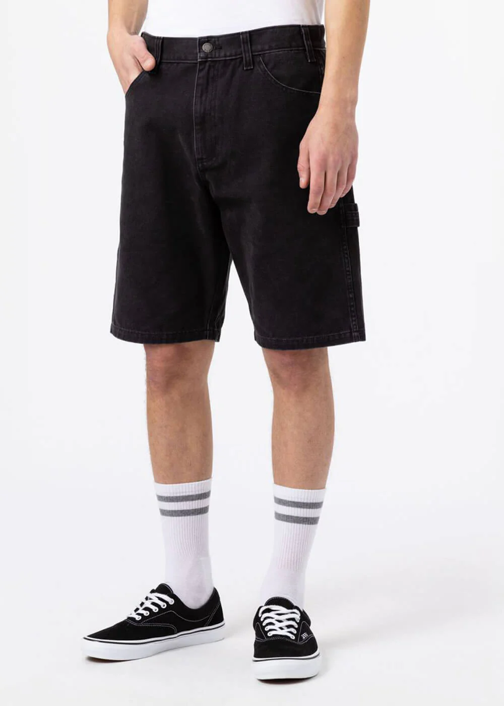 Dickies Heren Duck Canvas Shorts Stonewash Zwart