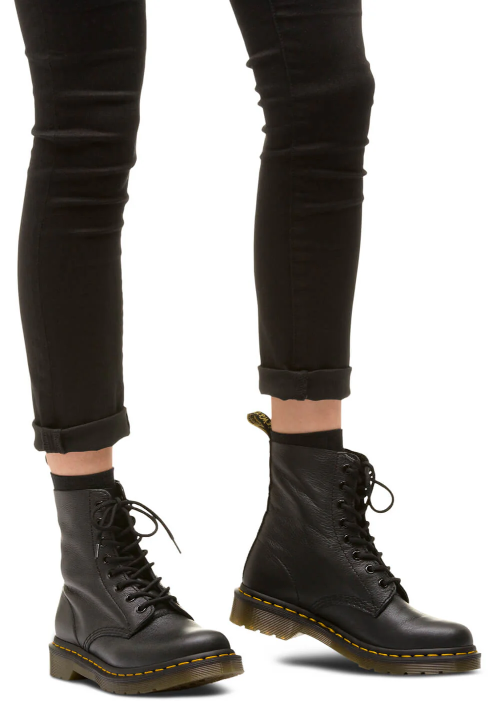 Dr. Martens 1460 Pascal Bottines à Lacets en Cuir Virginia Souple Noires – Image 3