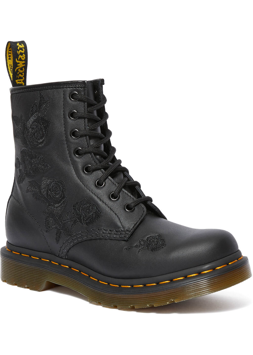 Dr. Martens 1460 Vonda Mono Rose Bottines en Cuir Noires – Image 3