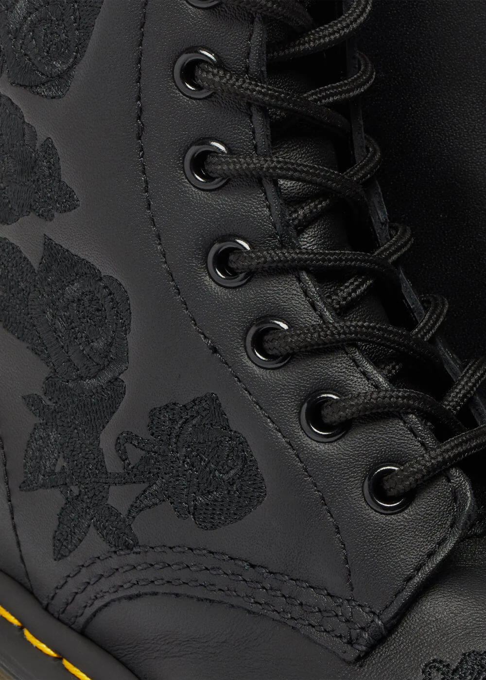 Dr. Martens 1460 Vonda Mono Rose Bottines en Cuir Noires – Image 4