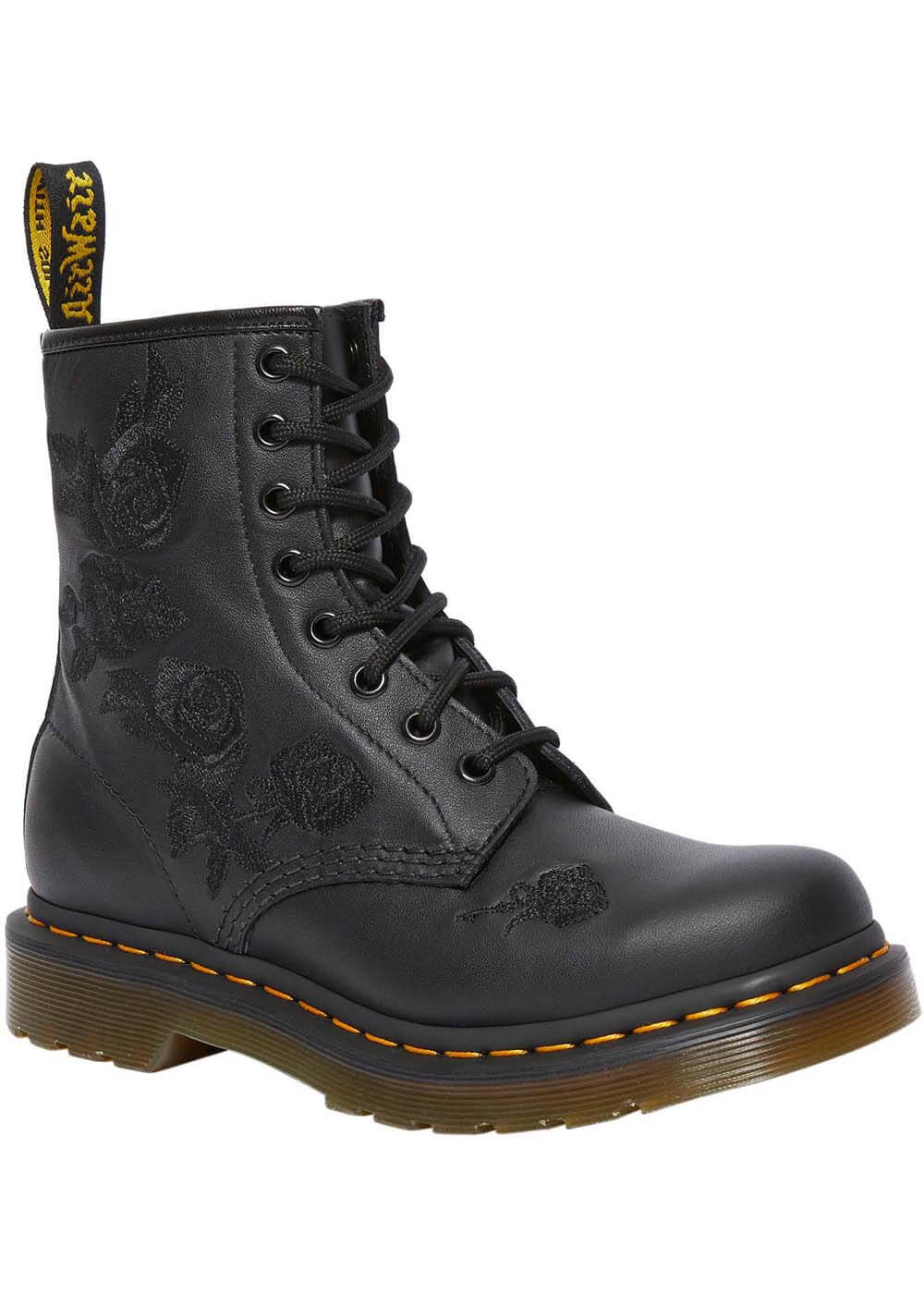 Dr. Martens 1460 Vonda Mono Rose Bottines en Cuir Noires – Image 2