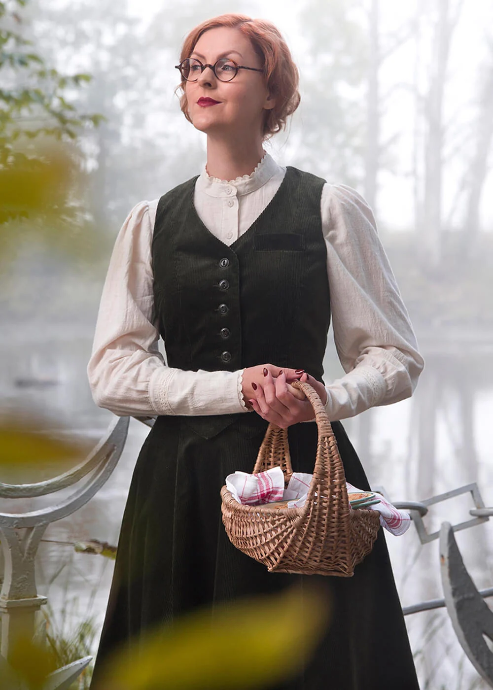 Emmy Design Suit Up Corduroy Gilet Donker Groen – Image 6