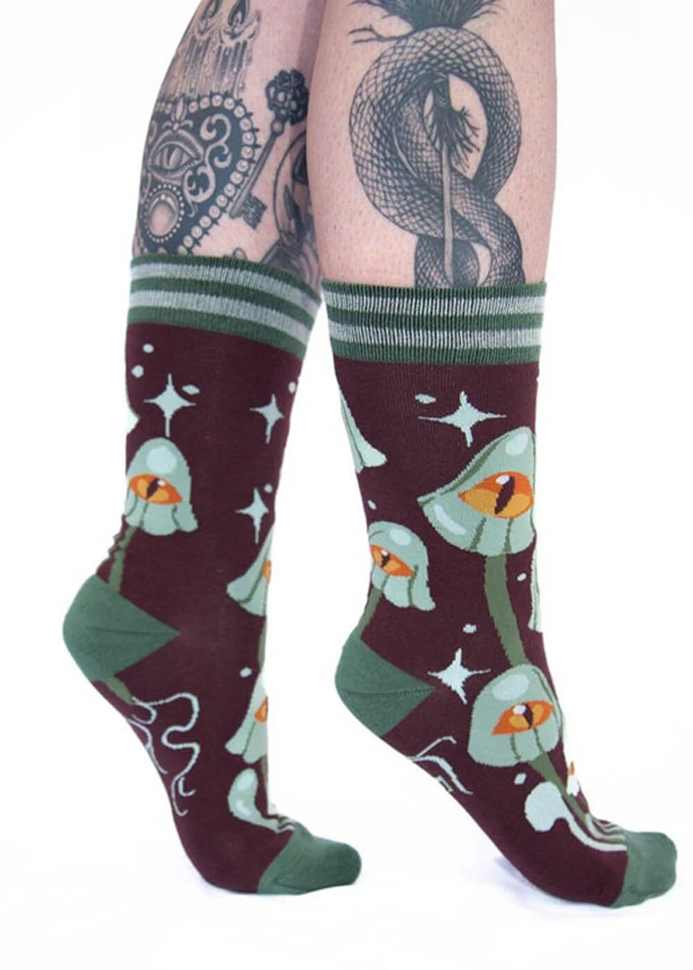 FootClothes Chaussettes Mystiques Champignons Vertes – Image 3