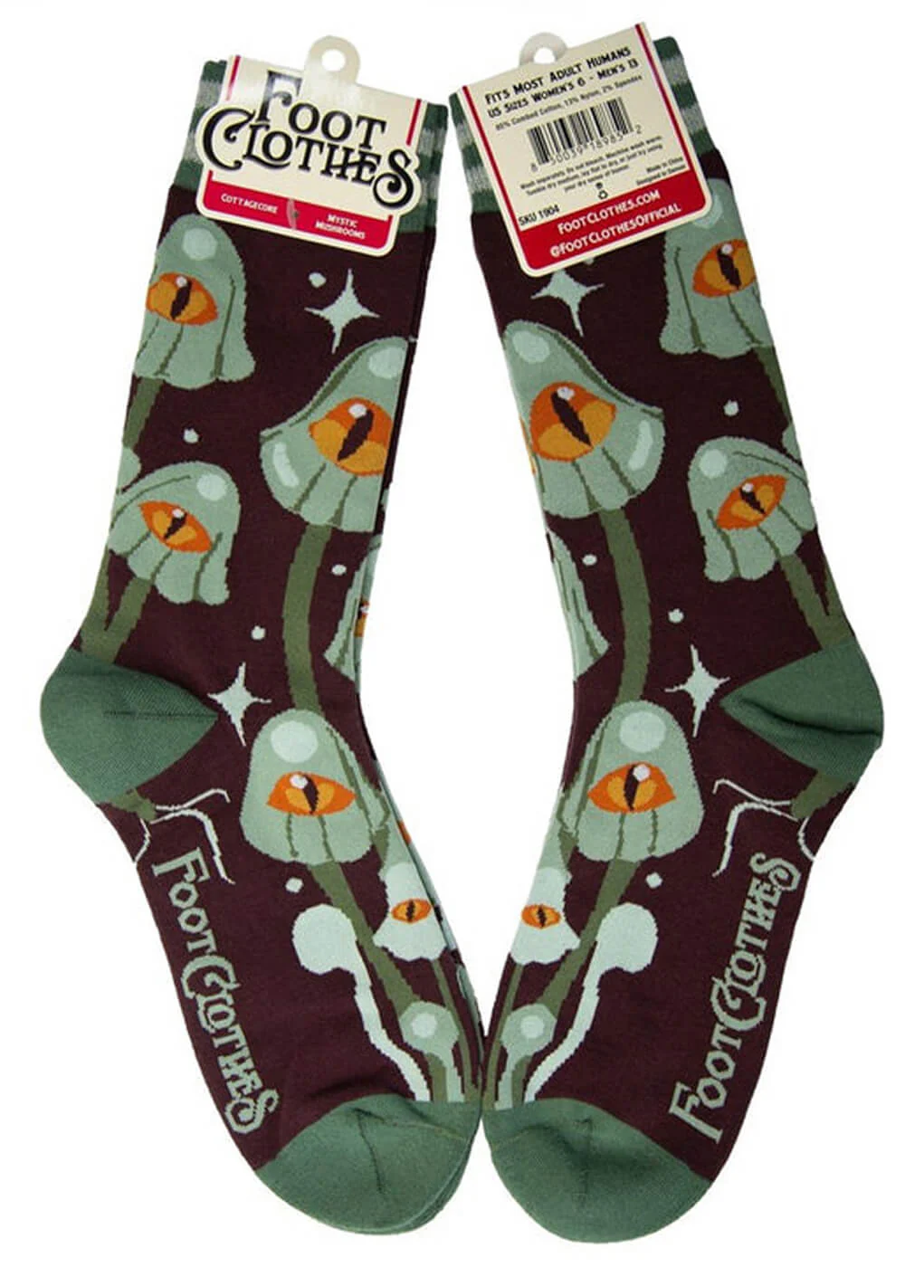 FootClothes Chaussettes Mystiques Champignons Vertes – Image 8