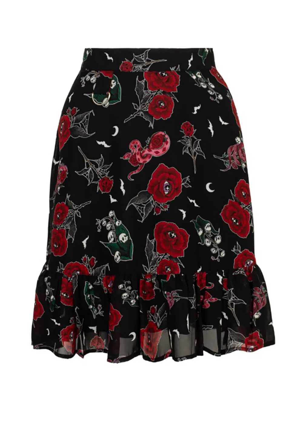 Hell Bunny Blooming Elle 70's Korte Rok Zwart – Image 2