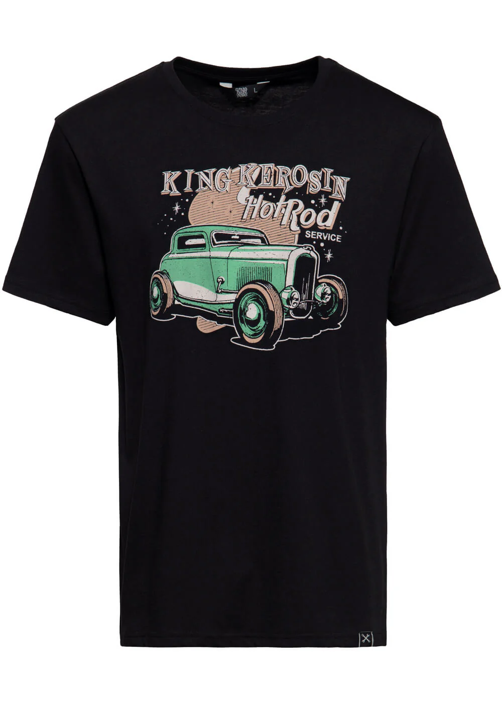 King Kerosin T-Shirt Homme Hot Rod Service Noir – Image 2