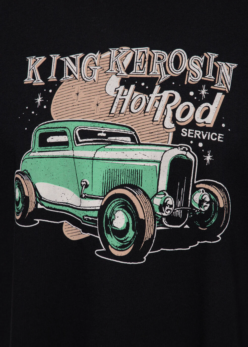 King Kerosin T-Shirt Homme Hot Rod Service Noir – Image 3