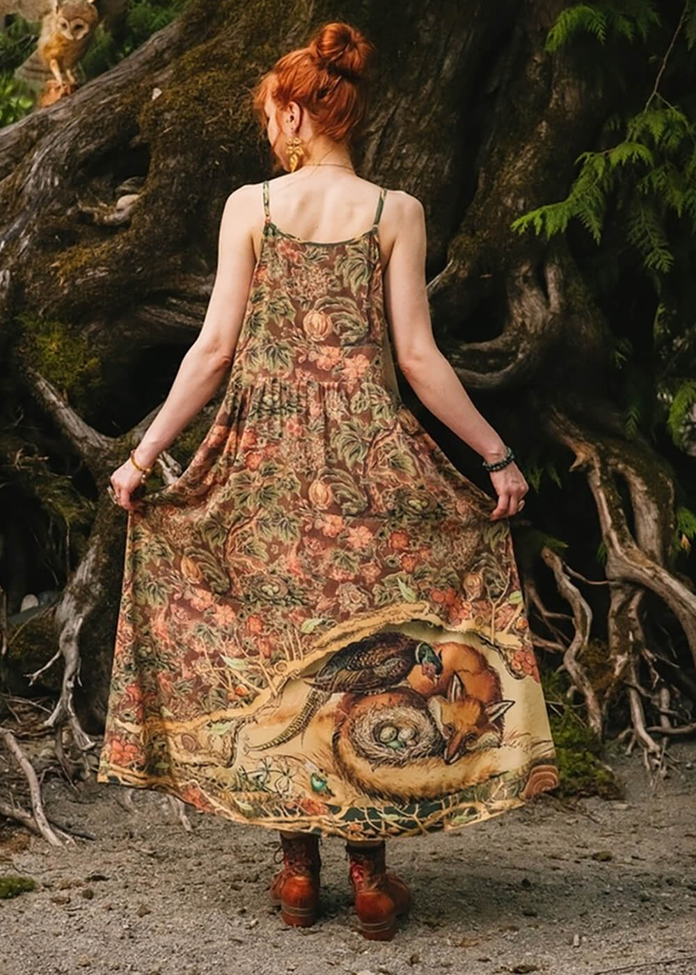 Market of Stars Maxi-robe Sagesse des Bois - Renard & Hibou – Image 5