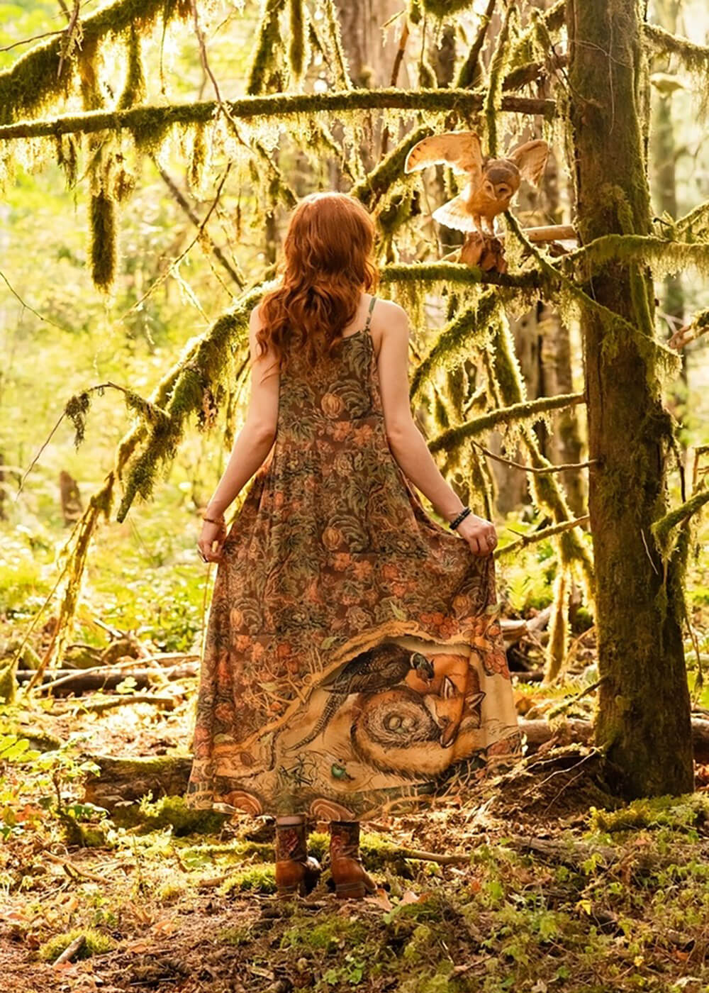 Market of Stars Maxi-robe Sagesse des Bois - Renard & Hibou – Image 9