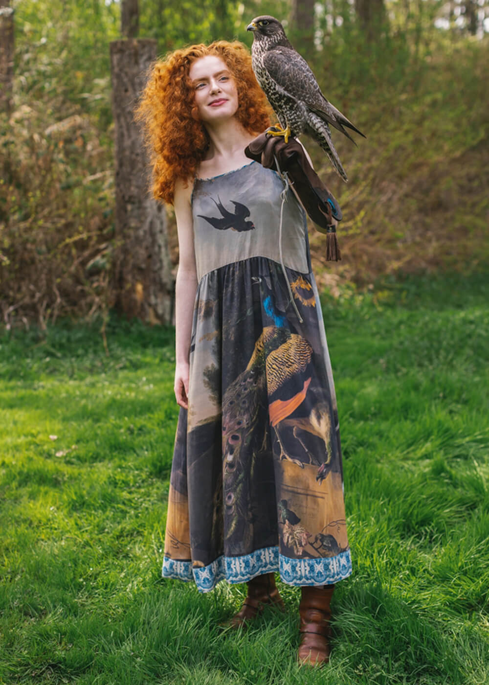 Market Of Stars Beauté Sauvage Paon Maxi Robe Multi – Image 5