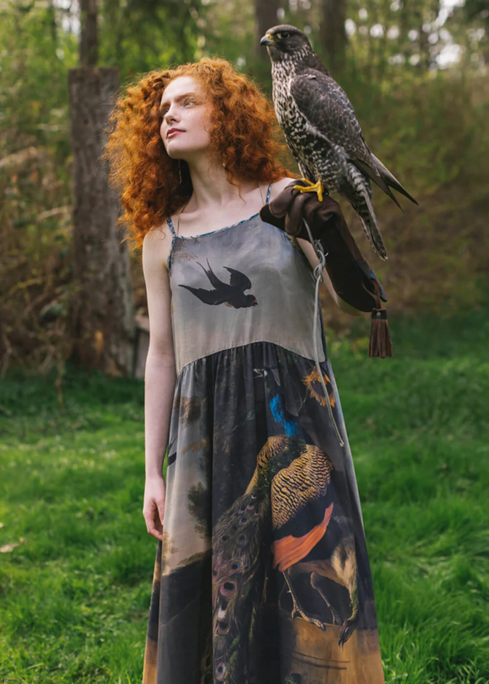 Market Of Stars Beauté Sauvage Paon Maxi Robe Multi – Image 2