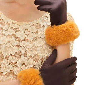 Gants Powder Bettina Marron Moutarde