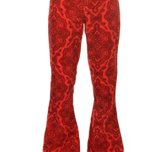 Run & Fly Heren Hendrix Corduroy 70's Flare Broek Rood