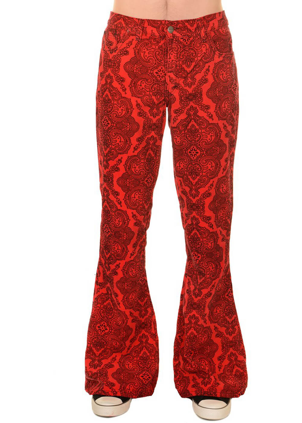 Run & Fly Heren Hendrix Corduroy 70's Flare Broek Rood – Image 2